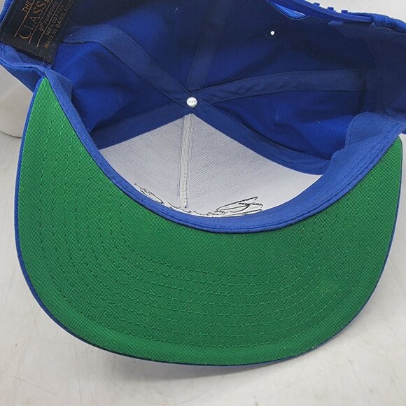 Roots And Budz Blue Snapback Hat The Classics By Yupoong Casual Comfort - Picture 8 of 9